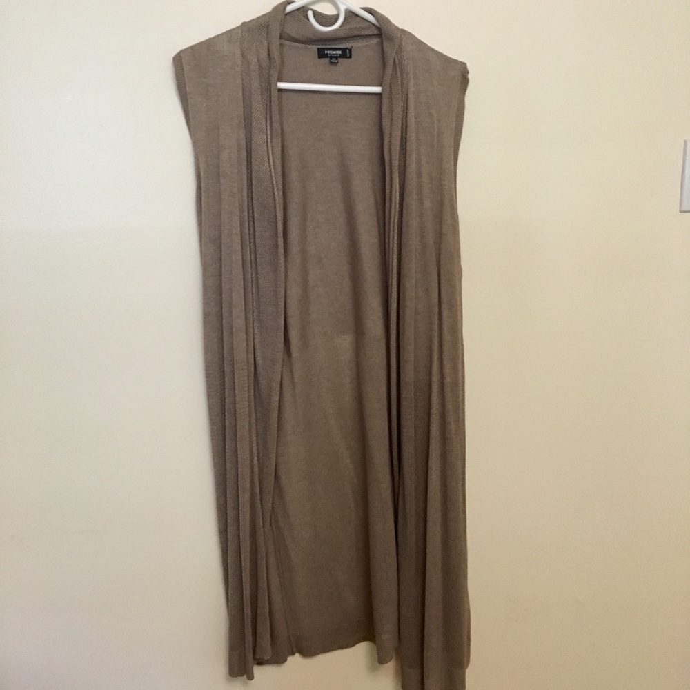 Long knit vest